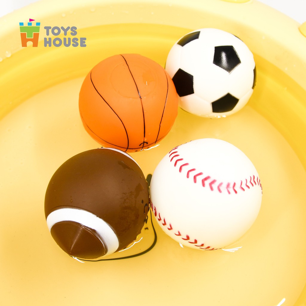 Đồ chơi nhà tắm cho bé-set 4 món hình quả bóng vô cùng dễ thương Toys House, hàng chính hãng