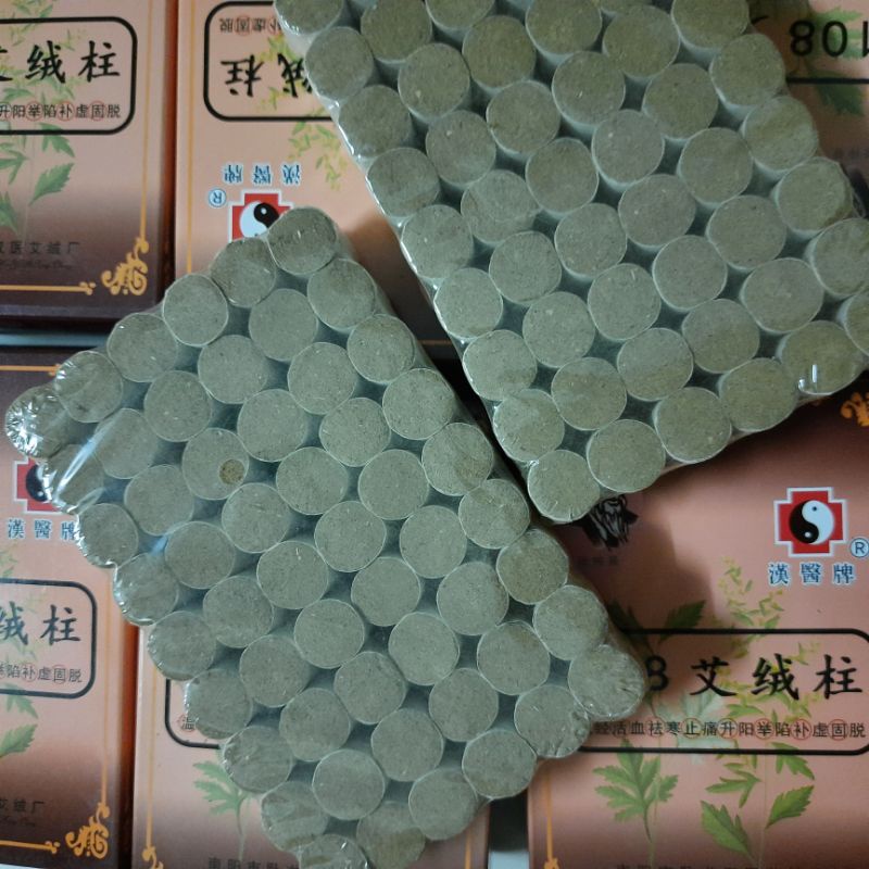 Hộp điếu ngải 108 đoạn-Viên ngải 108 đoạn dùng với con lăn hộp ngải