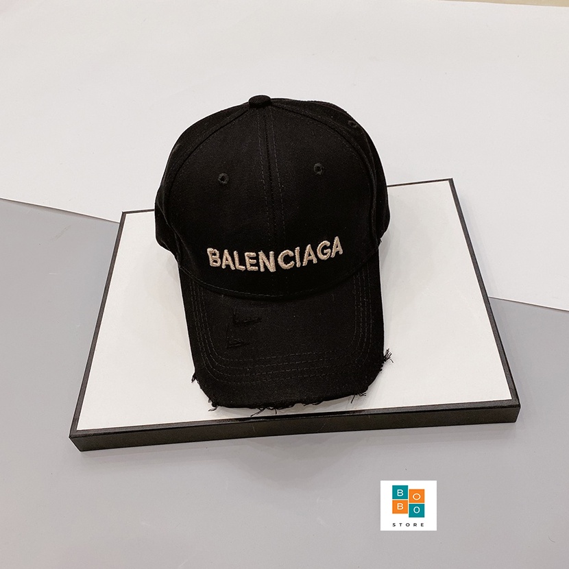 Mũ lưỡi trai xước Balenciaga nhiều màu logo thêu nổi phong cách trẻ trung cá tính