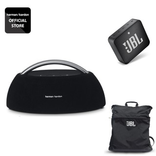 Combo loa bluetooth harman kardon go + play mini + loa bluetooth jbl go2 + balo thời trang jbl- hàng chính hãng