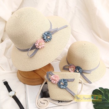 ⛔ FREESHIPXTRA⛔  Mũ cói kèm túi siêu cute