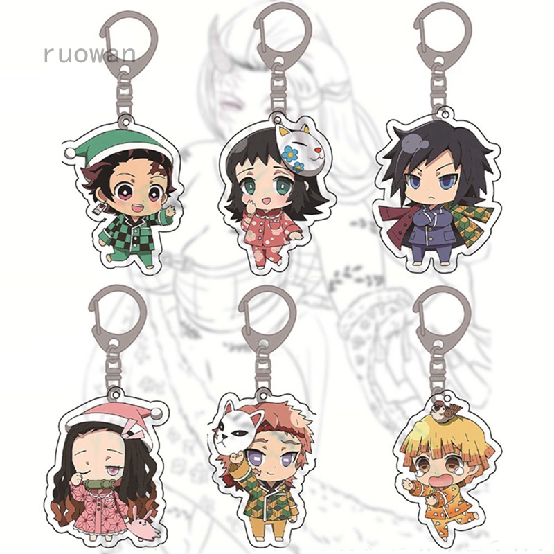 Móc khóa nhựa Acrylic họa tiết thanh gươm diệt quỷ cá tính