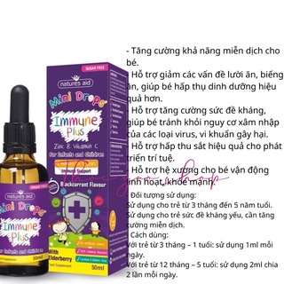 Bộ sản phẩm Nature Aid UK bổ sung DHA/multi_vitamin/tăng đề kháng  cho bé từ 3 tháng đến 5 tuổi