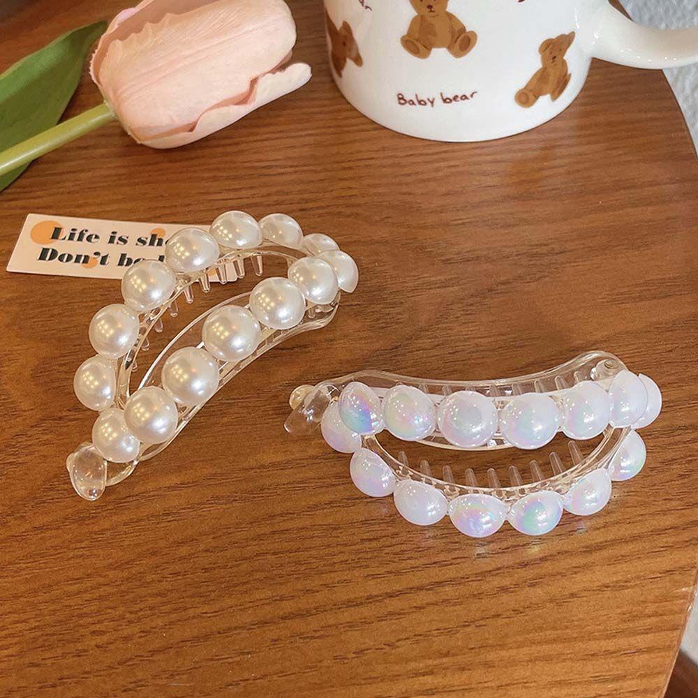 Kẹp Tóc Acrylic Trong Suốt Phong Cách Hàn Quốc Ngọt Ngào WMES15H