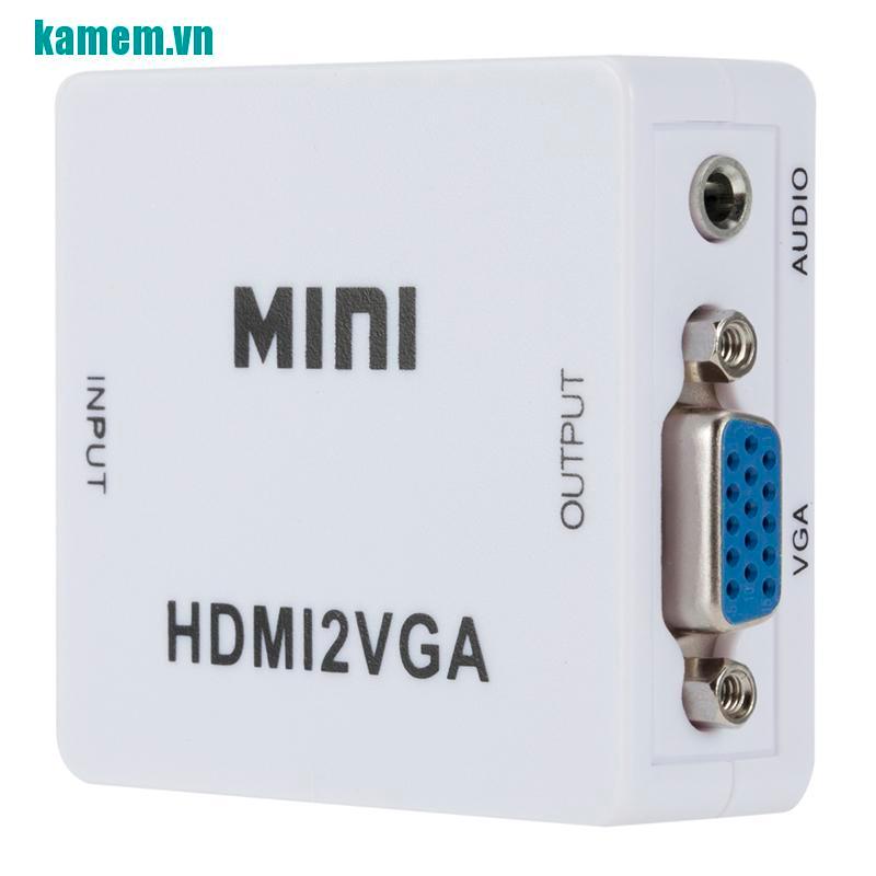 Hộp Chuyển Đổi Vga Sang Hdmi Full Hd 1080p Cho Pc Laptop Dvd Hdtv