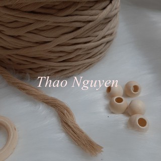 Dây thừng se macrame, dây cotton MÀU BE