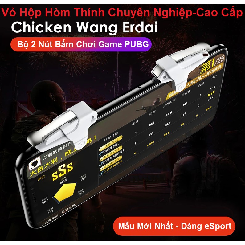 Bộ 2 Nút Bấm Chơi Game esport - Nhựa ABS Siêu Bền - Tặng Kèm Hòm Thính - Phiên Bản Cao Cấp Mới Nhất 2021 ( Có Video )