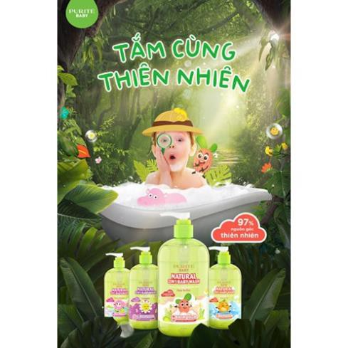 (MUA 1 TẶNG 1) GIÁ RẺ NHẤT - SỮA TẮM GỘI PURITE BABY 500ML TẶNG KÈM 1 CHAI SỮA TẮM DU LỊCH