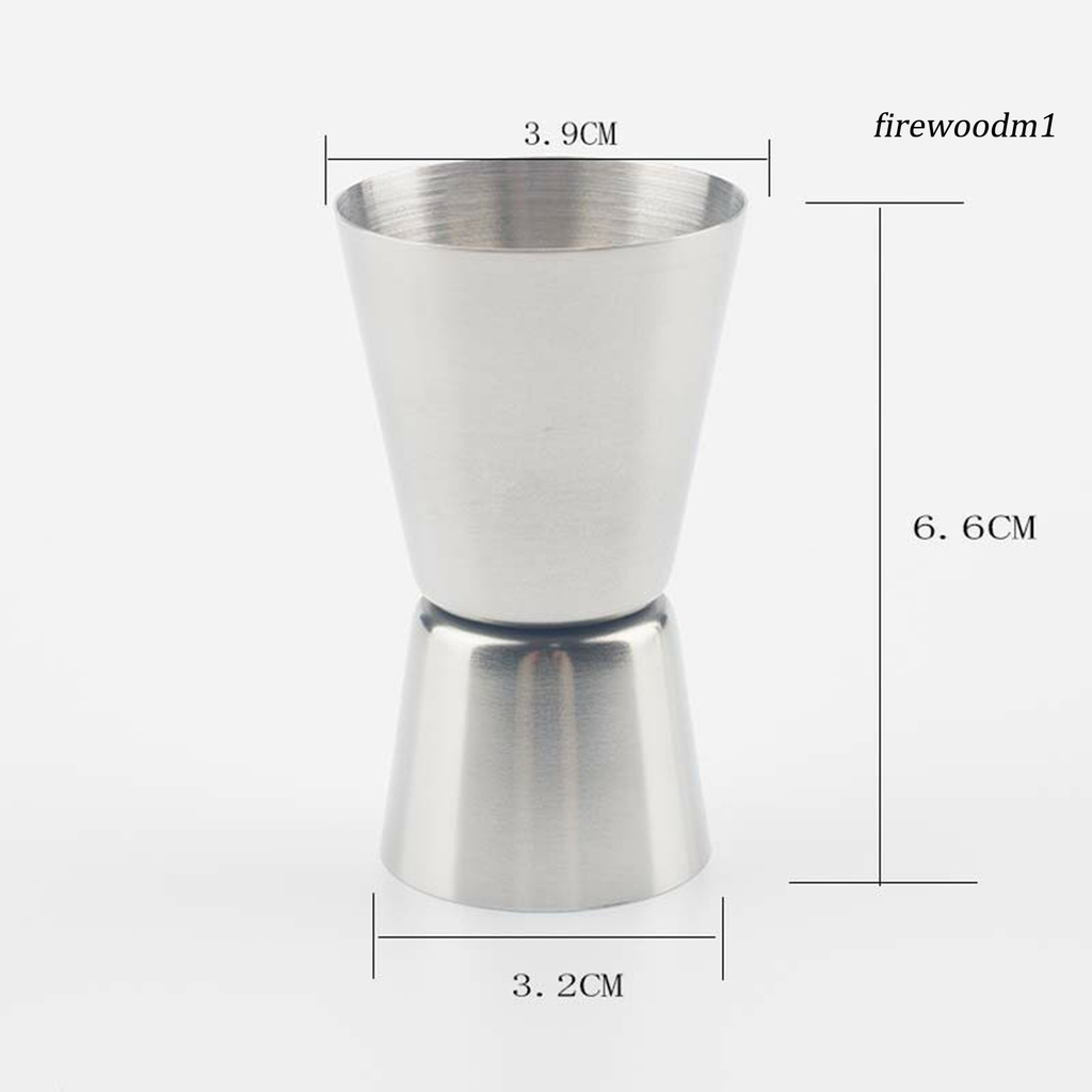 [FW]30ml Cocktail Shaker Eco-Friendly No Residual Taste Stainless Steel Dual Shot Drink Spirit Measure Cup for Kitchen