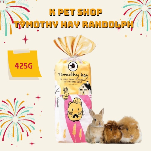 Cỏ Tymothy Randolph 425g  FREE SHIP Cỏ Khô Dinh Dưỡng Cao Cấp Thỏ Bọ Chinchilla Sóc Thú Nhỏ RanDolph