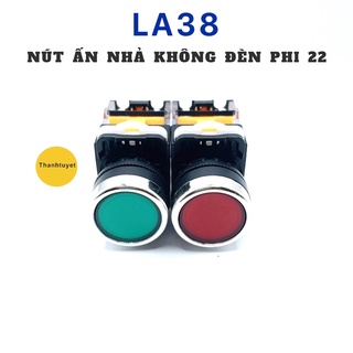 Nút nhấn nhả, nút ấn tự giữ không đèn phi 22 la38-11d 220vac