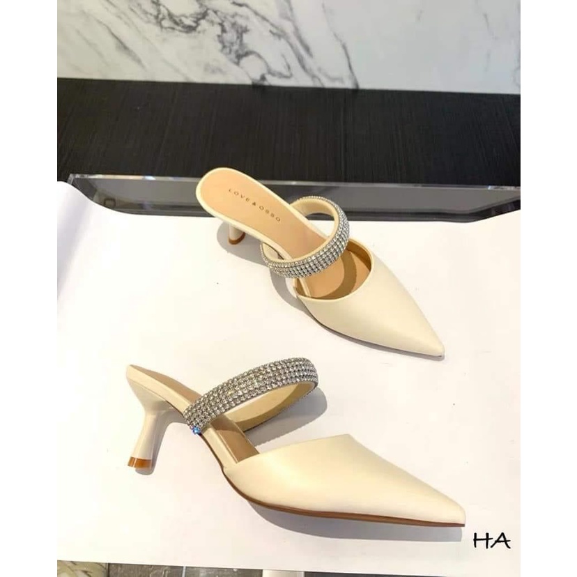 Giày nữ cổ xoàn da mềm êm chân cao 5cm mã N67