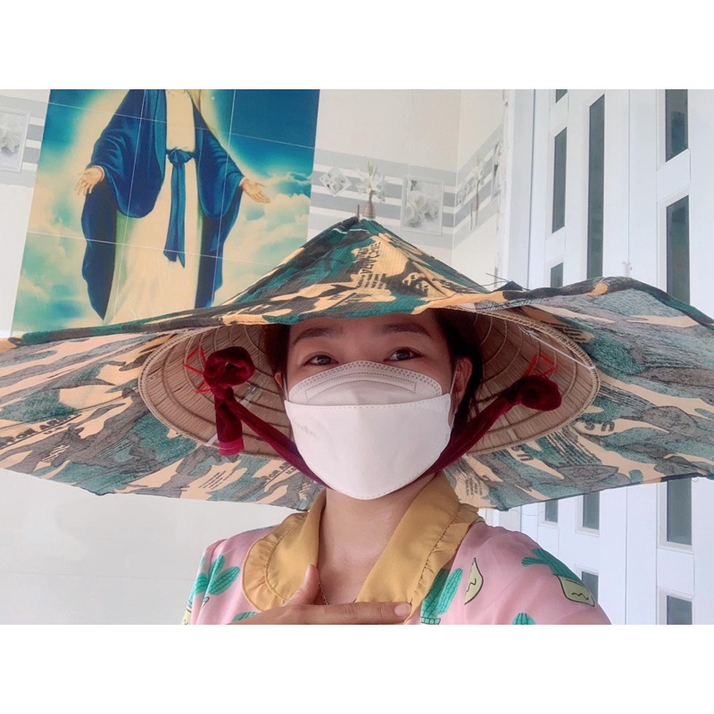 ⛱ DÙ BAO NÓN LÁ  làm vườn/làm ruộng🪴 Tiện lợi, gọn nhẹ/ diện tích che mát gấp 3 lần nón lá thông thường