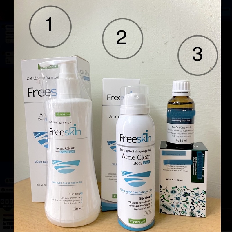 [CHÍNH HÃNG] XỊT GEL TẮM FREESKIN NOVOLINDA NOVOCARE