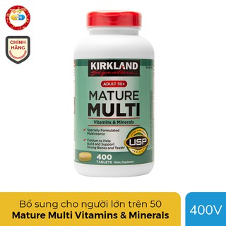Kirkland Mature Multi Vitamins & Minerals Adult 50+ bổ sung cho người trên 50 tuổi, Chai 400 vên