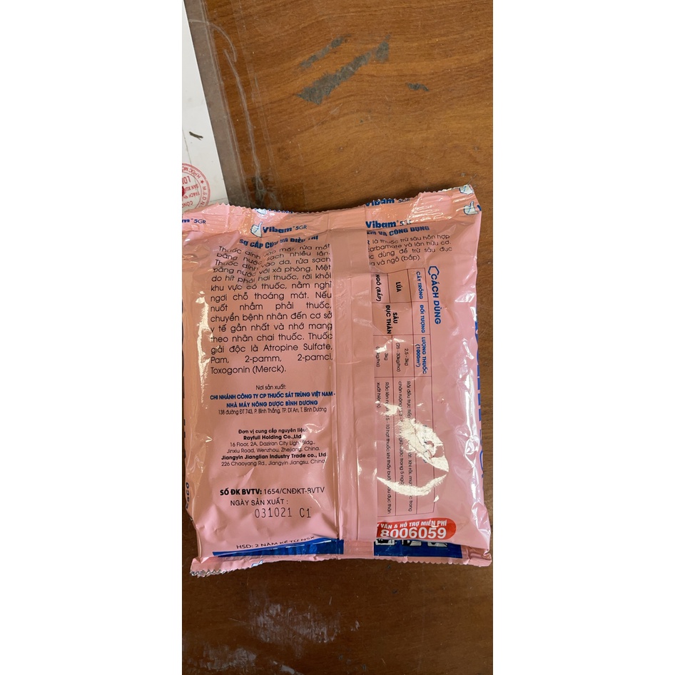 VIBAM chuyên sâu đục thân gói 1kg