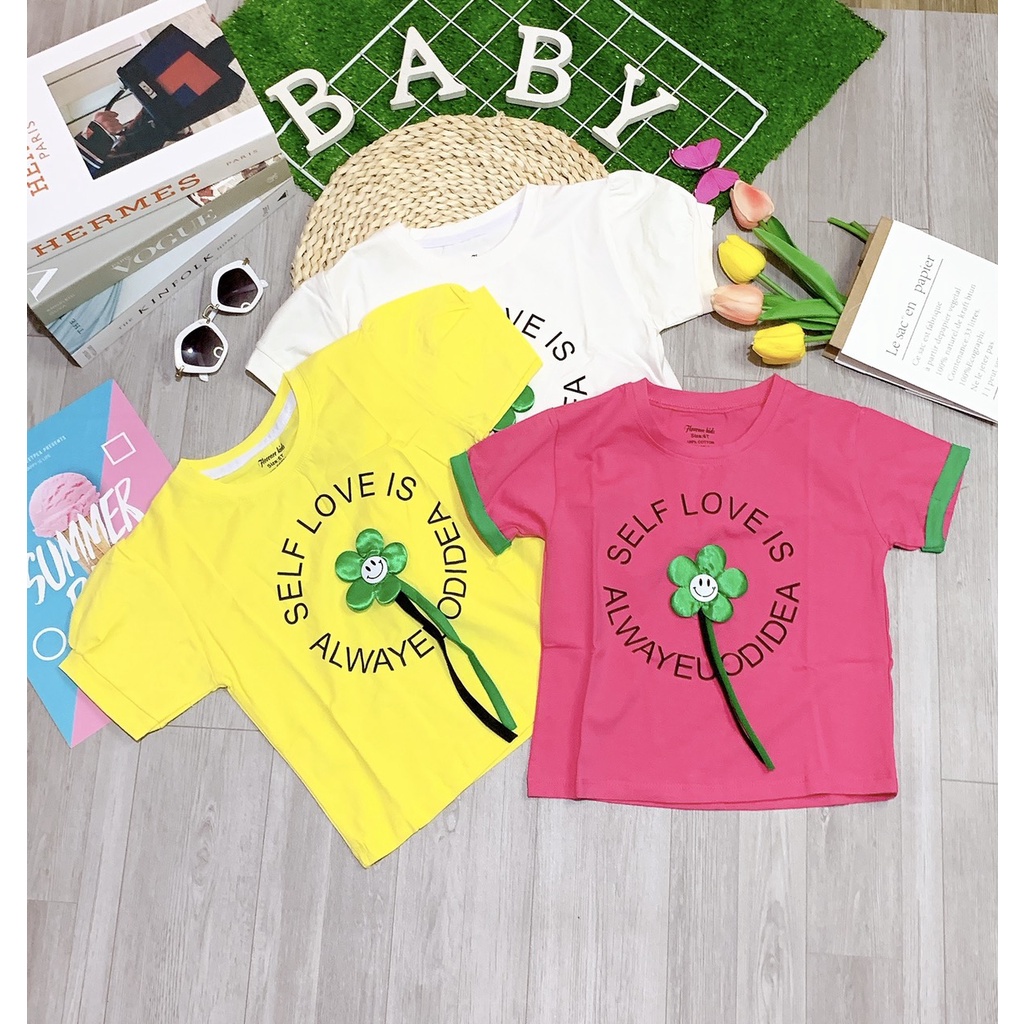 Áo bé gái thun cotton 4 chiều SG loại 1 chuẩn đẹp cho bé 10-26kg