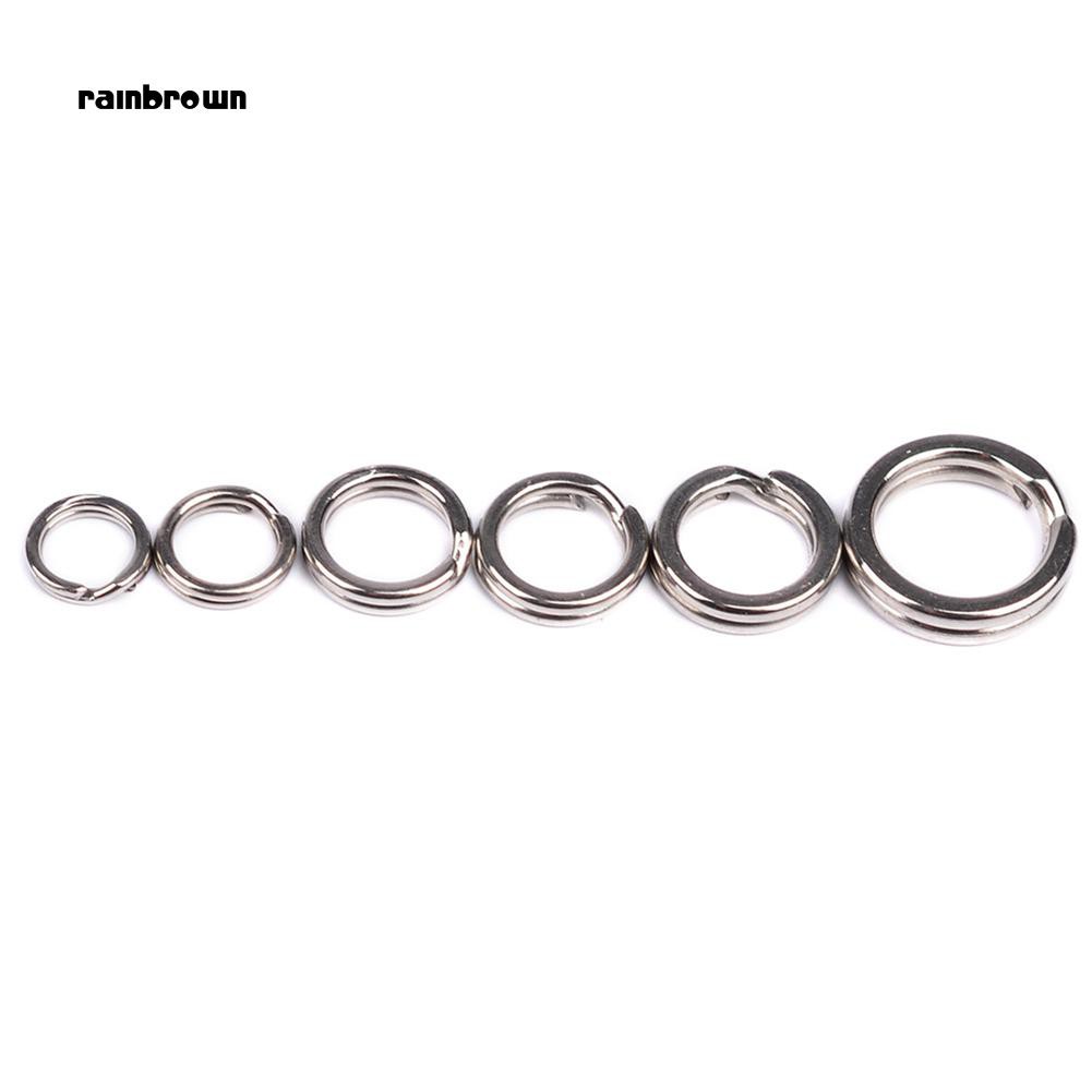 RB_100Pcs Stainless Steel Double Loop Split Ring Open Carp Tool Fishing Accessories