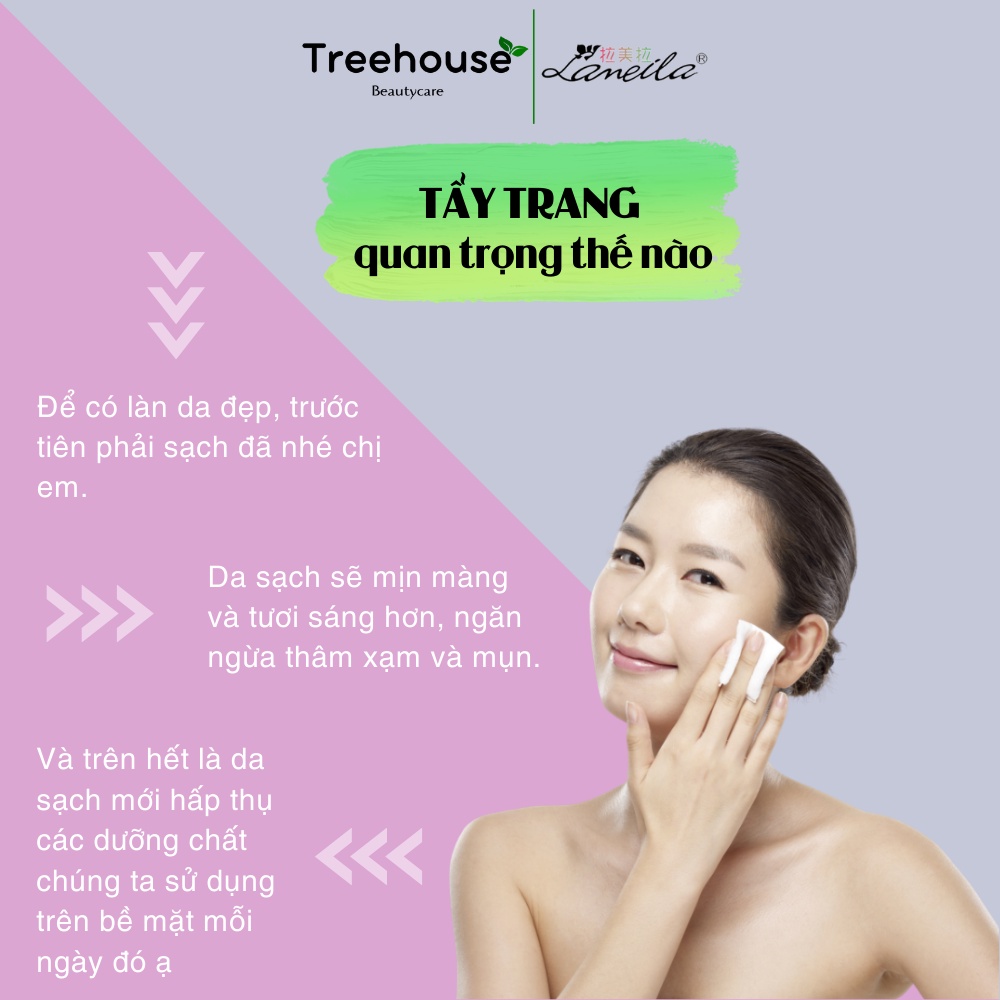 [BÁN SỈ] 12 GÓI BÔNG TẨY TRANG LAMEILA 5 LỚP CAO CẤP TÚI DÂY RÚT TIỆN LỢI TREEHOUSE SHOP