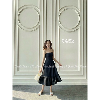 ĐẦM VÁY 2 DÂY NƠ SAU - Hình Shop Chụp