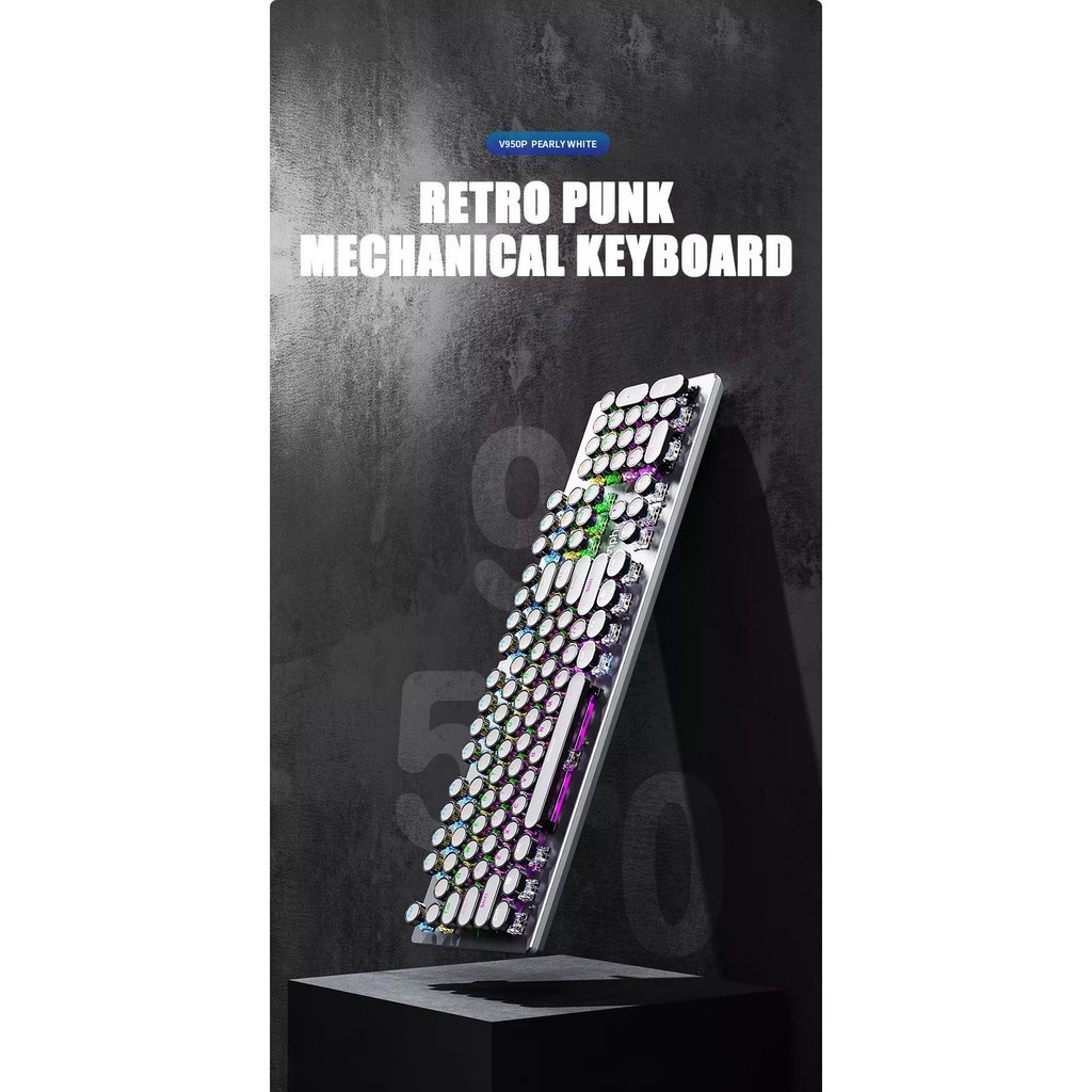 Bàn phím cơ chơi game Inphic V950P ​​dùng cho game thủ chuyên nghiệp LED RGB siêu đẹp - Chính Hãn