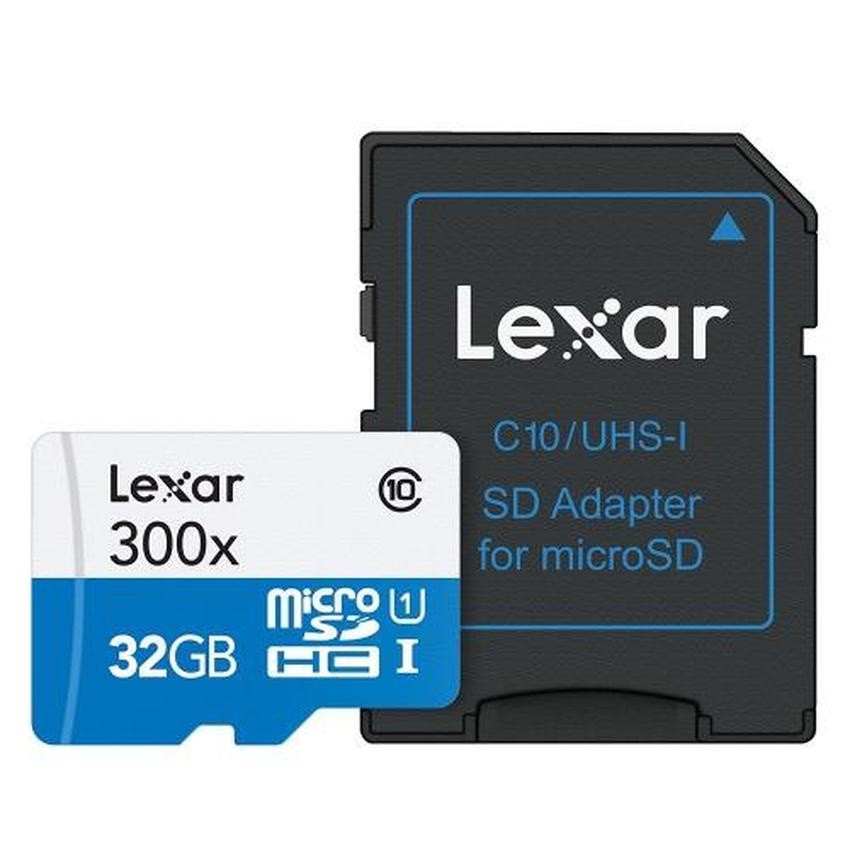 Thẻ nhớ Lexar microSDHC 300x 32GB UHS-I/U1 kèm SD Adapter