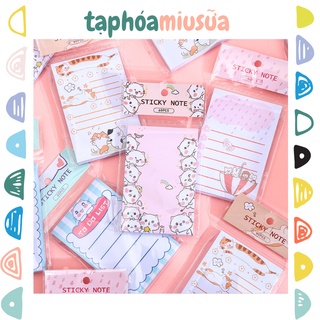 Giấy note/giấy nhớ chữ nhật tệp 60 tờ dễ thương - MiuSua