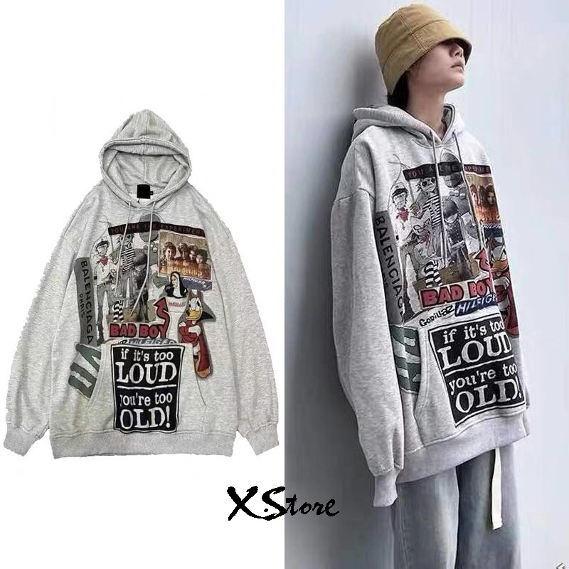 Áo Hoodie Nam Nữ Có Mũ Hoạt Hình Boy Thu Đông Chất Nỉ Ngoại Mềm Mịn Hottrend 2021 Unisex X.Store 862