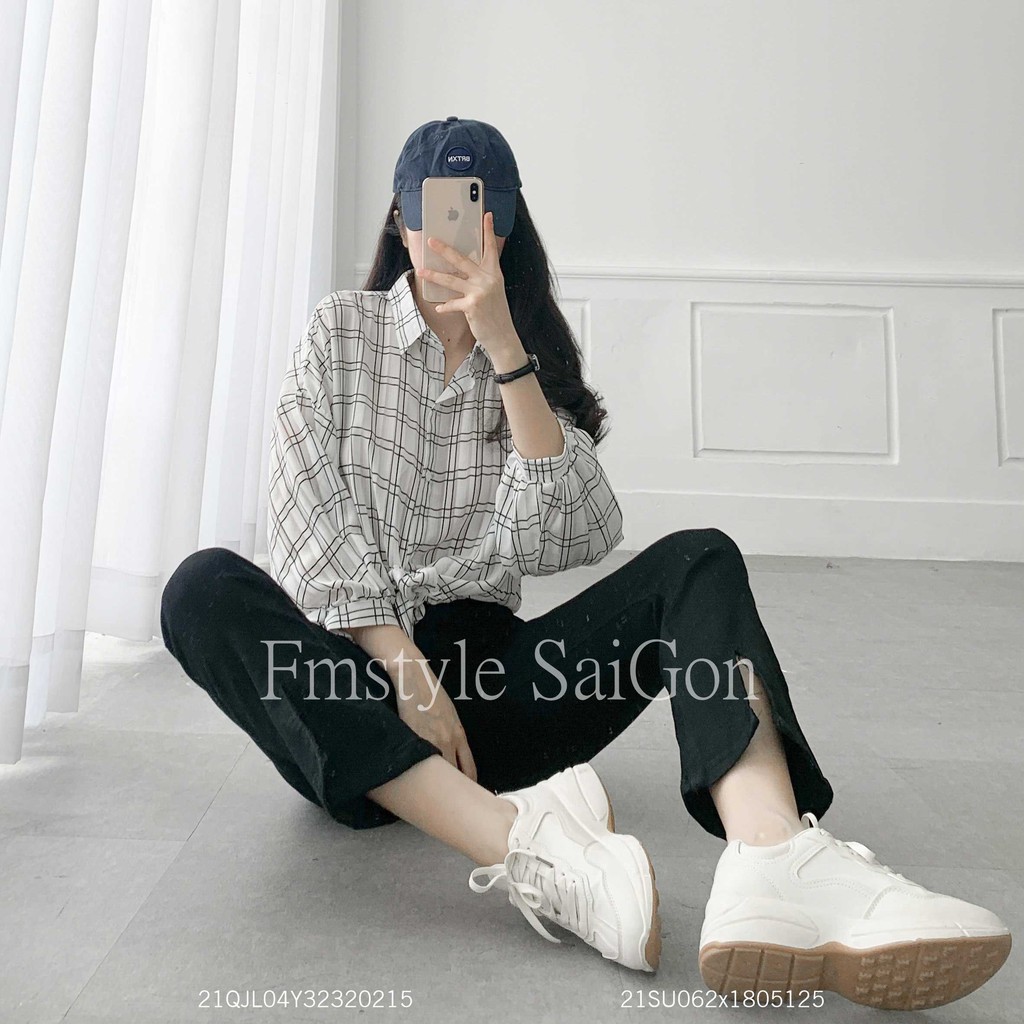 Áo sơ mi tay lỡ cột eo ulzzang thời trang nữ VM STYLE 21SU062X1805-21SU062X1503