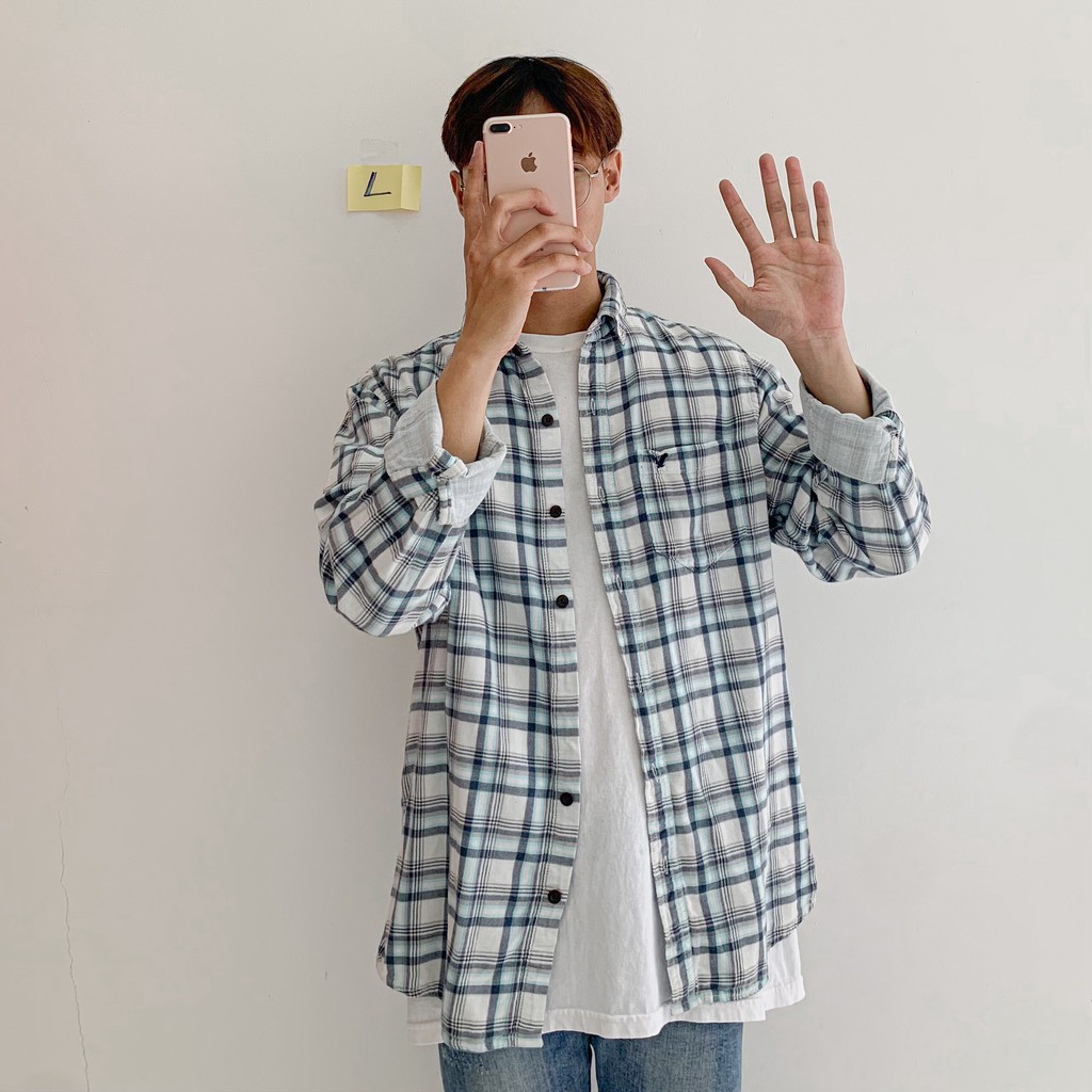 GIẢM SỐC ÁO KHOÁC SƠ MI FLANNEL 69K ÁO [ SIZE L ] CARO CHỐNG NẮNG DÀI TAY HÀNG 2HAND TUYỂN CHỌN | BigBuy360 - bigbuy360.vn