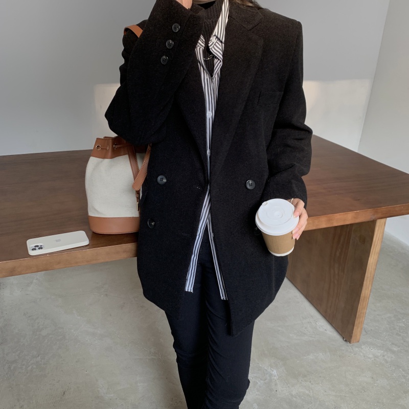 Áo vest dạ phong cách Hàn Quốc thu đông