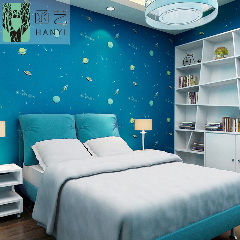 10M GIẤY DÁN TƯỜNG VŨ TRỤ KHỔ 45CM có sẵn keo dễ dán trang trí phòng