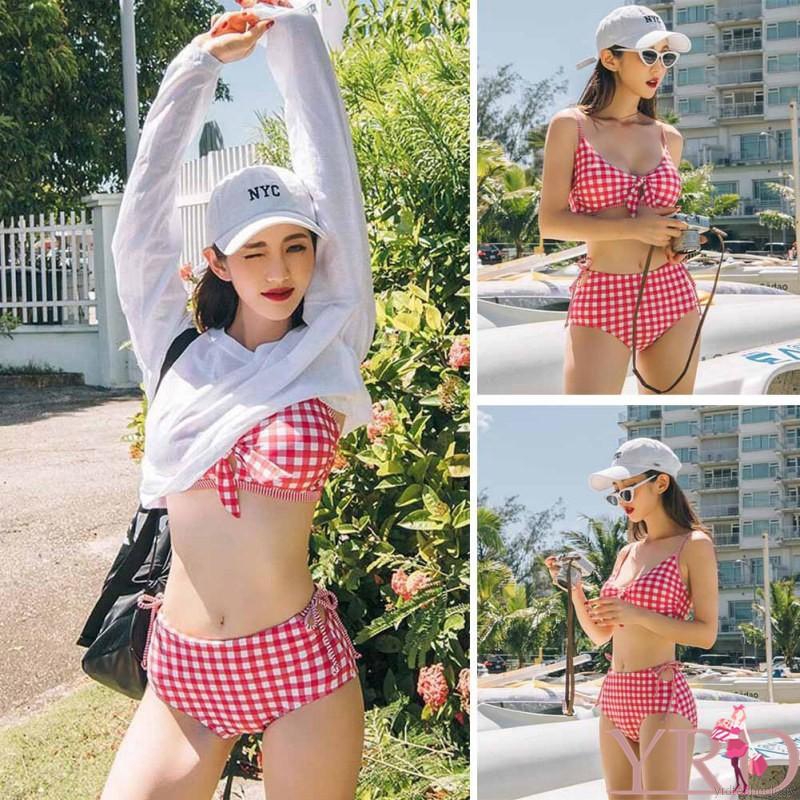 Bikini lưng cao phối nơ thiết kế đơn giản cho phái nữ | BigBuy360 - bigbuy360.vn