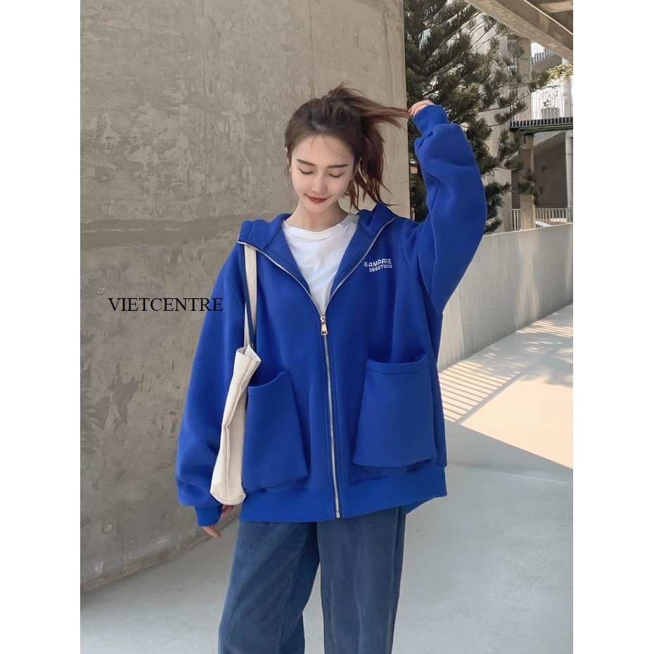 Áo Khoác Hoodie Form Rộng RAMPAGE Khóa Kéo Unisex Hot Trend - VIETCENTRE | BigBuy360 - bigbuy360.vn