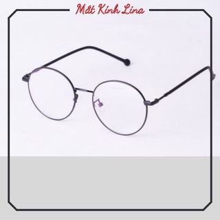Kính gọng mảnh tròn nam nữ Linaryewear chất liệu kim loại phụ kiện thời trang 2626  Lắp tròng cận theo yêu cầu