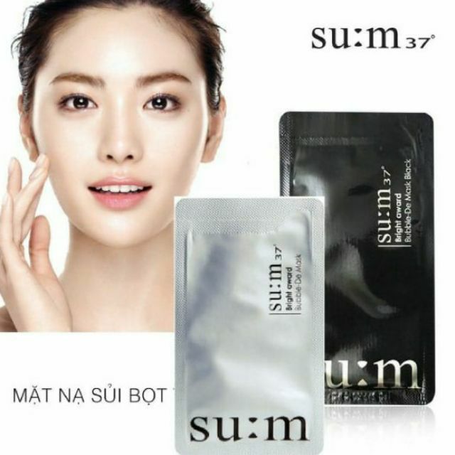 [100% AUTH] Mặt Nạ Thải Độc da Sum37 Bright Award Bubble-De Mask giúp da sạch sâu trắng mịn