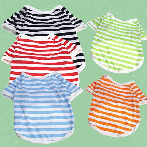 Áo thun họa tiết sọc ngang dễ thương dành cho thú cưng