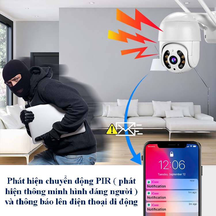 Camera IP WIFI Ngoài Trời 5.0Mpx, Camera an ninh ngoài trời siêu nét nhiều loại, Hình ảnh siêu nét, Bảo hành chính hãng