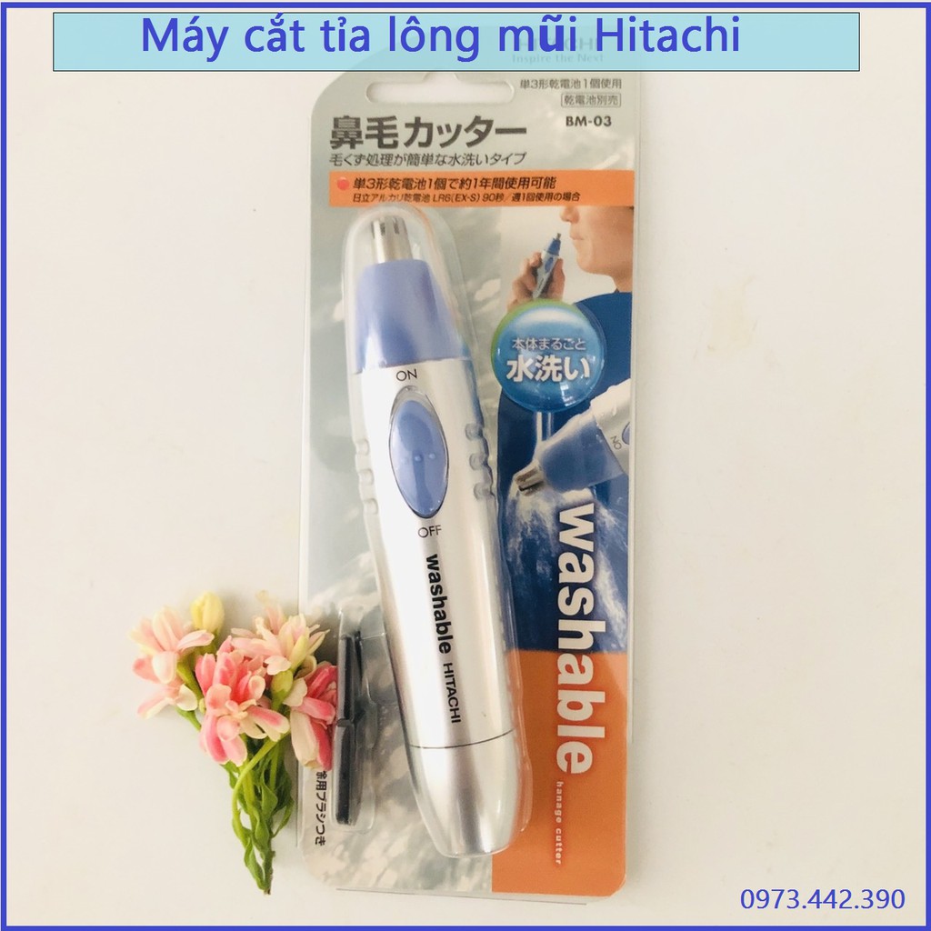 [Có Sẵn] Máy cắt tỉa lông mũi Hitachi - Xách tay Nhật