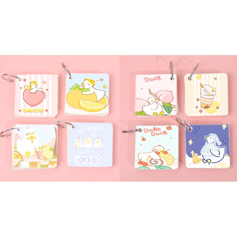 sổ note flashcard dake duck FCT45 cute dễ thương