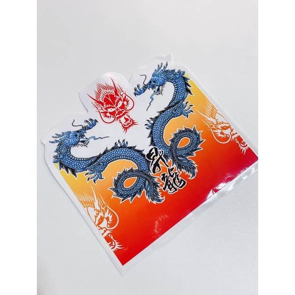 Tem dán trang trí dè trước xe máy mẫu doremon và rồng, tem có thể cắt dán theo ý muốn