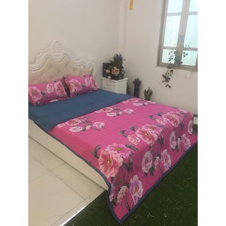 Bộ chăn ga gối cotton đũi