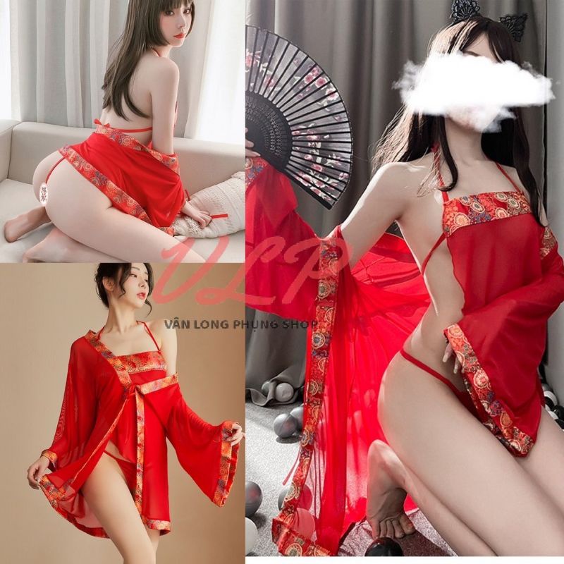 [BIGSIZE_80KG]_DN30_Set bộ Cosplay Võ Tắc Thiên_Yếm &amp; áo choàng