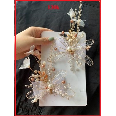 Cài Tóc Cô Dâu ( Hình Nơ) Siêu Sang Chảnh