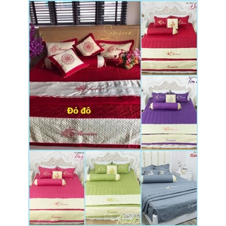 Trọn bộ chăn ga gối satin 7 món cao cấp dành cho mùa cưới