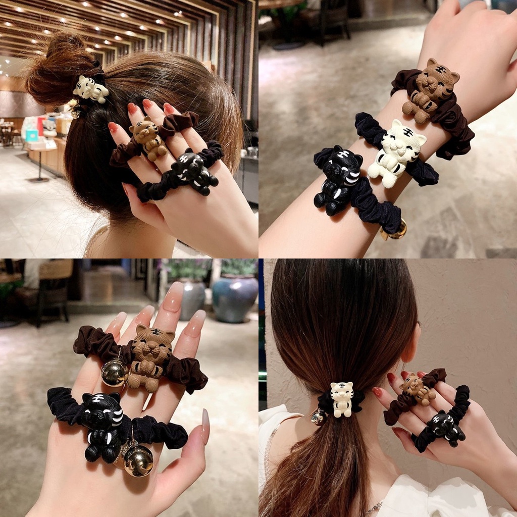 Dây buộc tóc cao su họa tiết hoạt hình dễ thương phong cách Hàn Quốc cho nữ