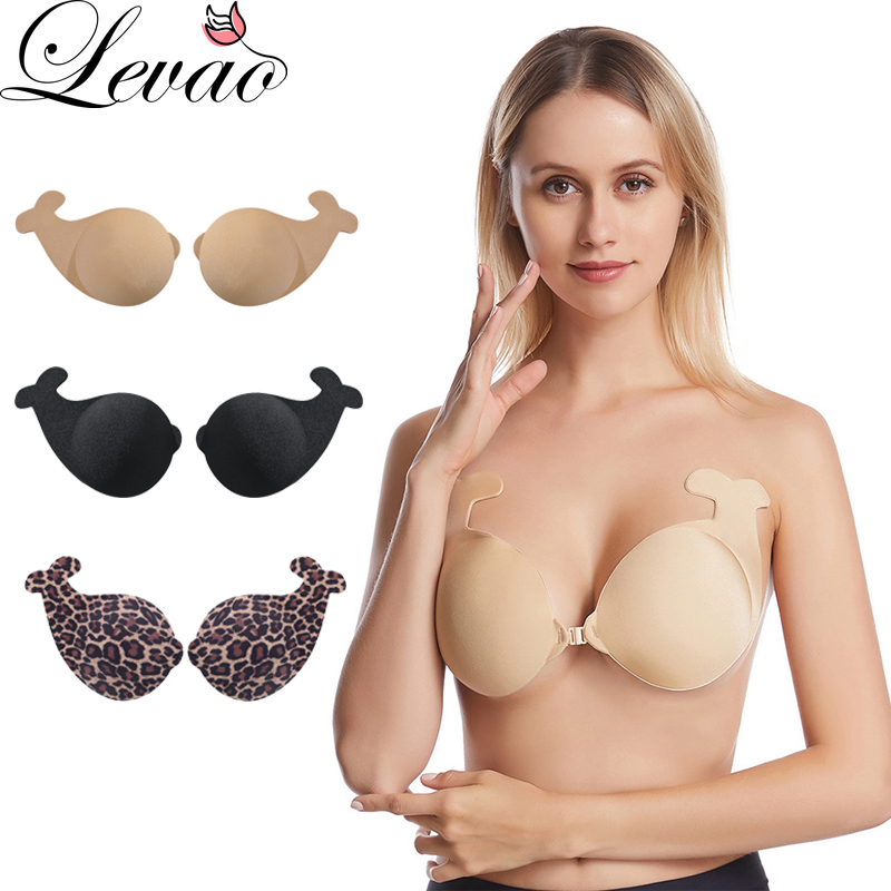 Cặp miếng dán ngực LEVAO bằng silicon thoáng khí không lộ hàng thoải mái cho nữ