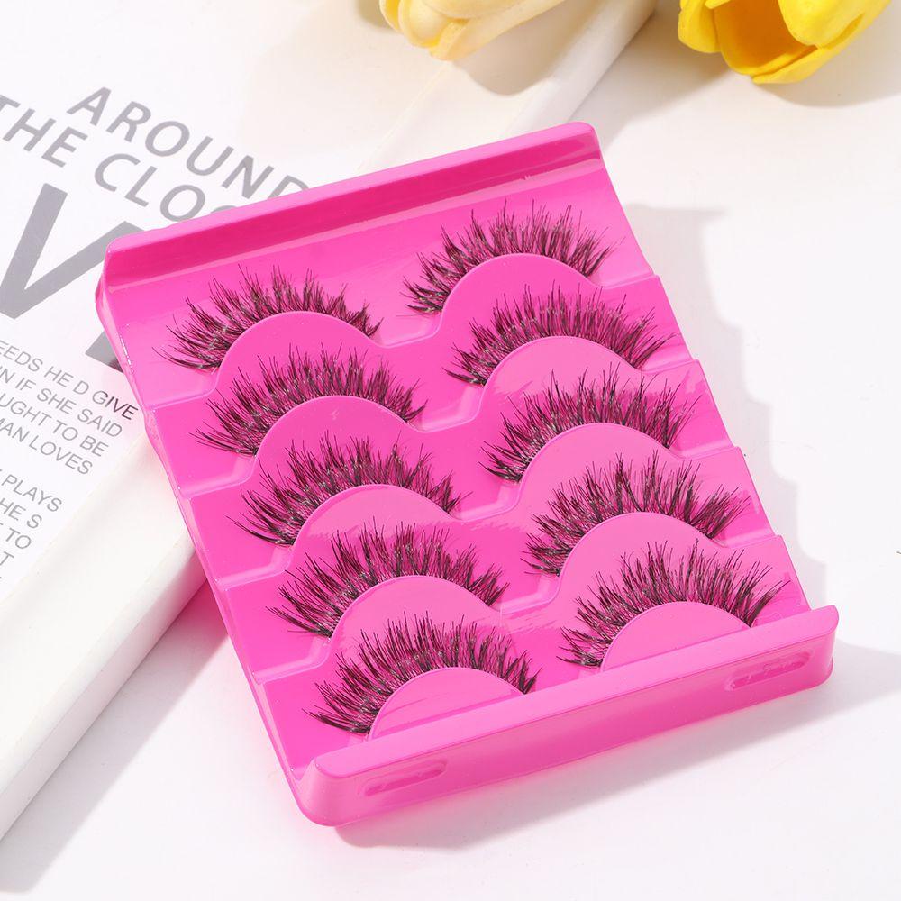 Set 5 Cặp Lông Mi Giả Handmade Trang Điểm Dài Và Cong Vút