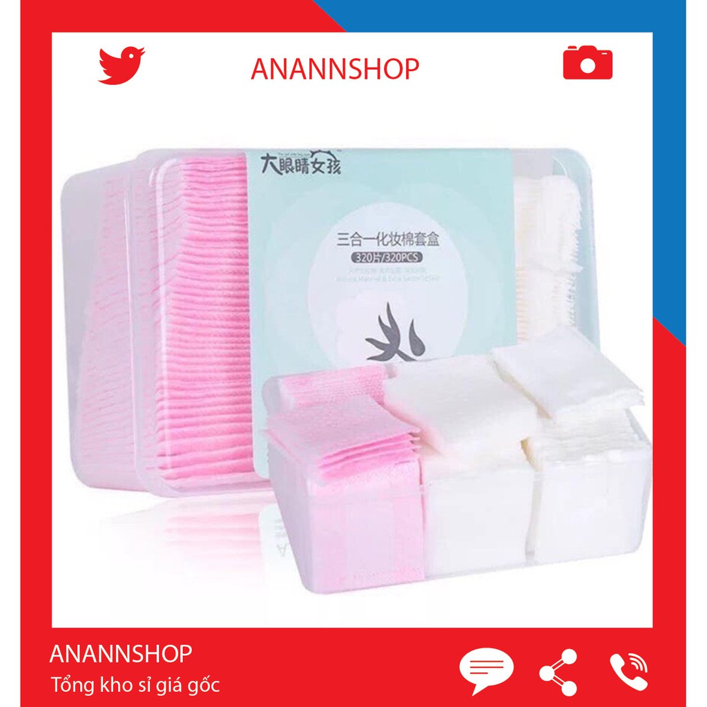 HỘP BÔNG TẨY TRANG GỒM 320 MIẾNG