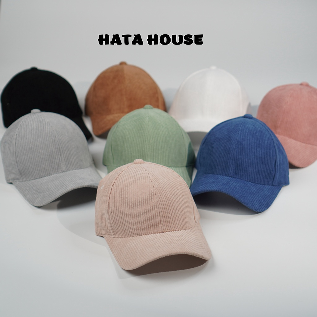 Mũ Lưỡi Trai nhung trơn nam nữ Nón Lưỡi Trai Phong Cách Nón Kết Form Mềm 1 Lớp Hot Trend - HATA HOUSE